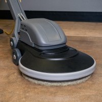 Janitorial Services - Buffing tile floors